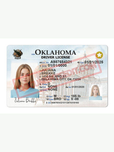 Oklahoma Driver License PSD Template