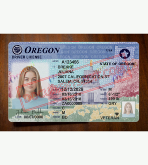 Oregon Drivers License Template (V2) f