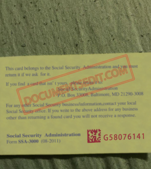 Social Security Card Template 63 b