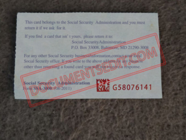 Social Security Card Template 65 b