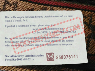 Social Security Card Template 70 b