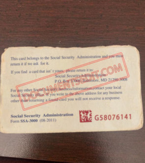 Social Security Card Template 71 b