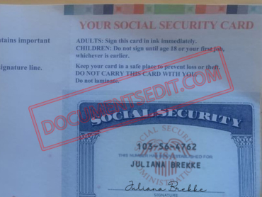 Social Security Card Template 73 f