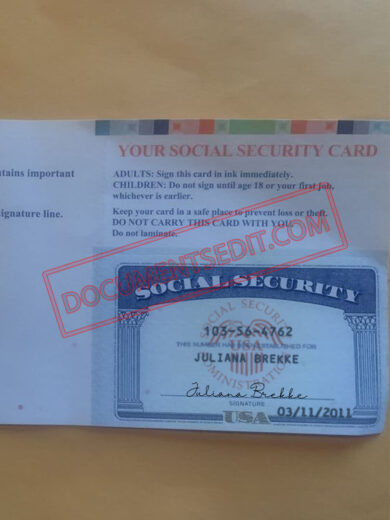 Social Security Card Template 73