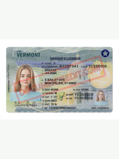 Vermont Driver License Template New