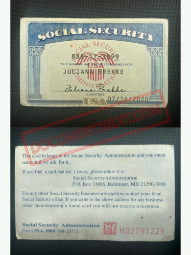 Social Security Card Template 82 fb