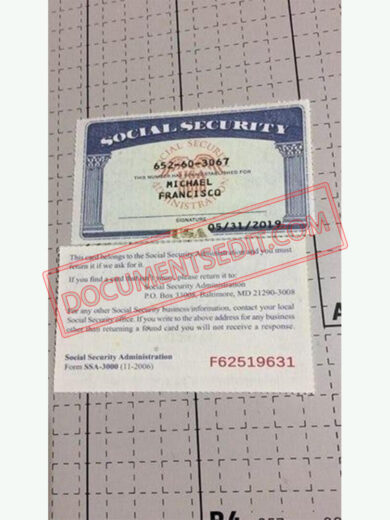 Social Security Card Template 85