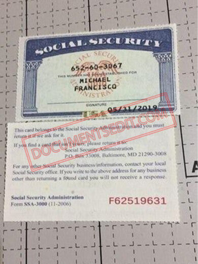 Social Security Card Template 85 f