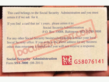 Social Security Card Template 86 b