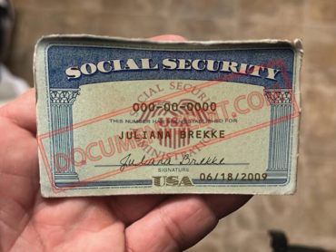 Social Security Card Template 88 ff