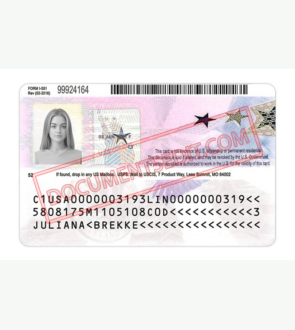 United States Of America Employment Authorization Card Template b