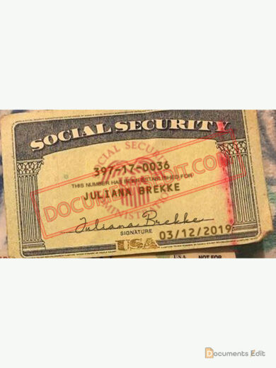 Social Security Card Template 103