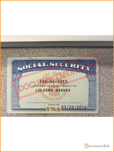 Social Security Card Template 106
