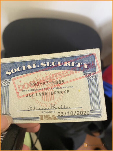 Social Security Card Template 108