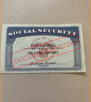 Social Security Card Template 109