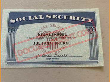 Social Security Card Template 109