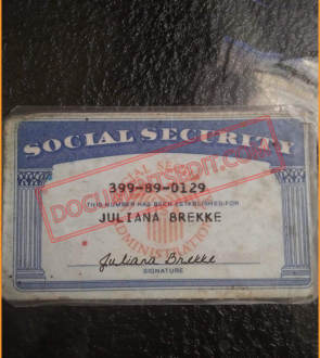 Social Security Card Template 110