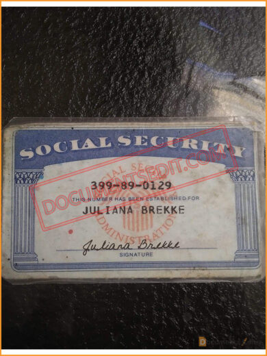Social Security Card Template 110