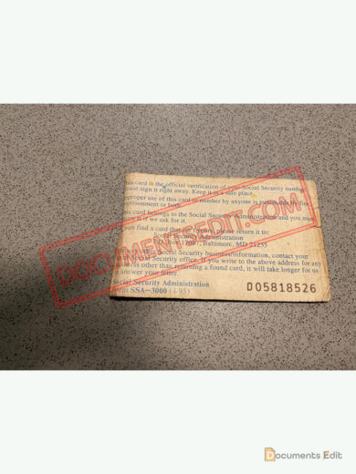 Social Security Card Template 90 b