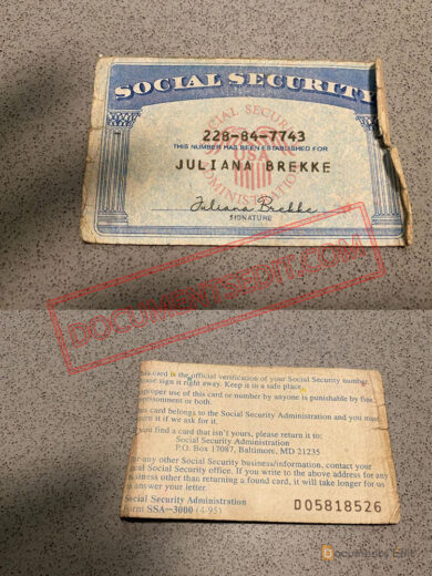 Social Security Card Template 90 fb