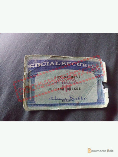 Social Security Card Template 91