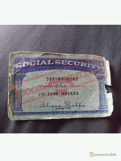 Social Security Card Template 91