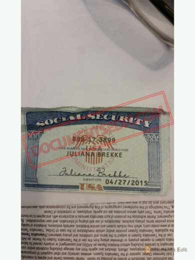 Social Security Card Template 95