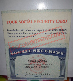 Social Security Card Template 96