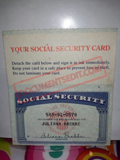 Social Security Card Template 96
