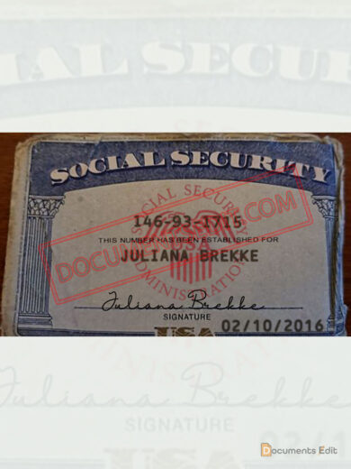 Social Security Card Template 98