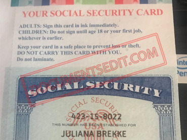 Social Security Card Template 99