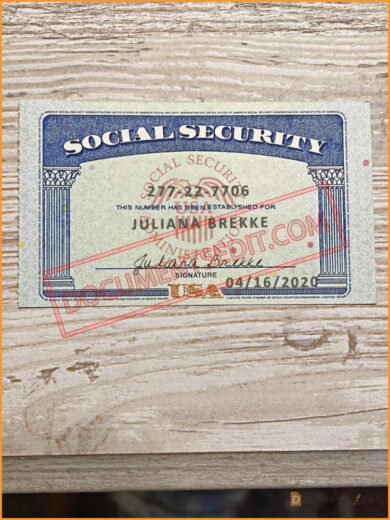 Social Security Card Template 105