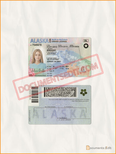 Alaska Driver License Template New V2