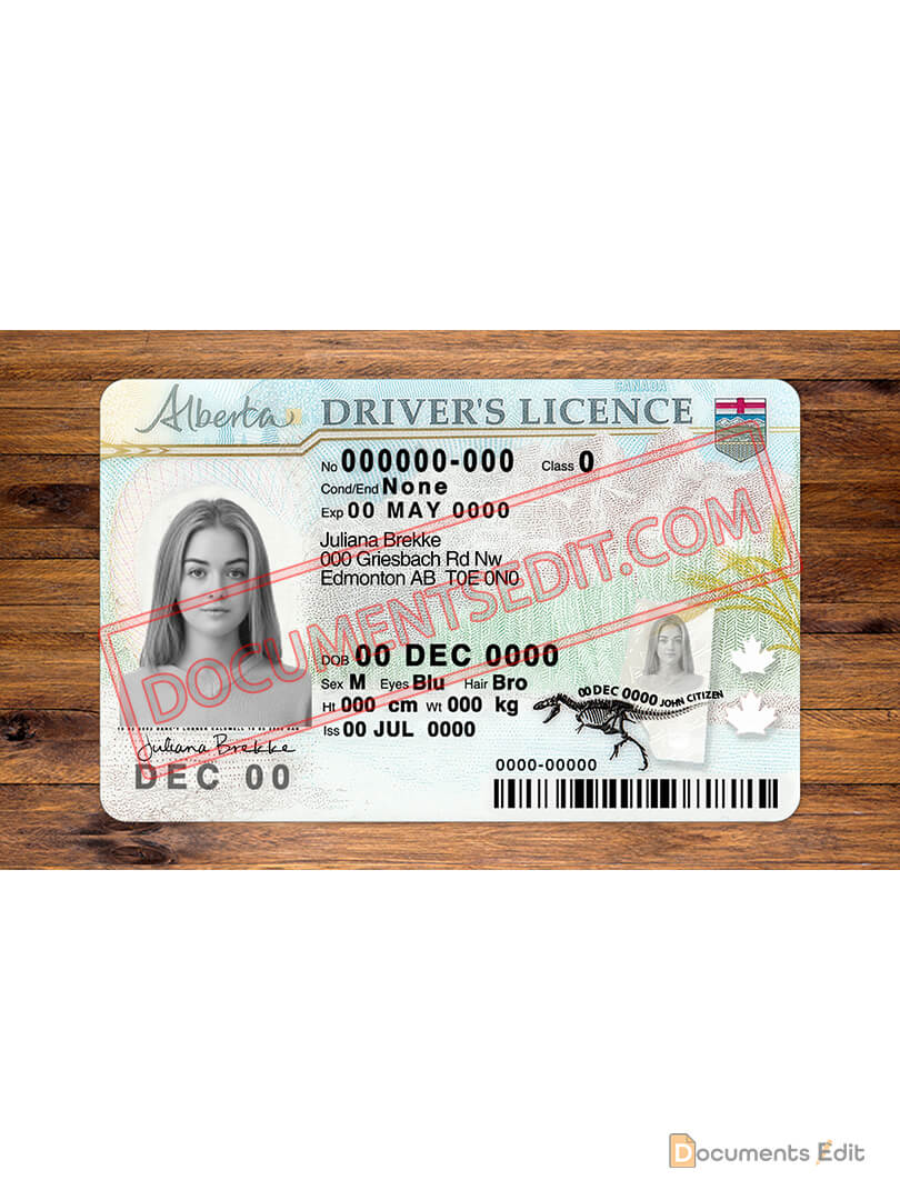 Alberta Drivers License Psd Template Documents Edit