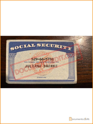 Social Security Card Template 111