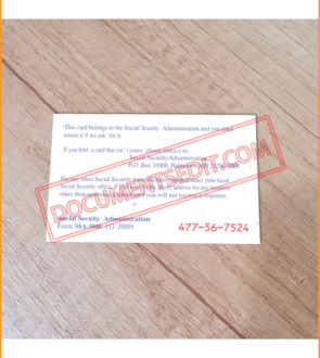 Social Security Card Template 112 - DocumentsEdit