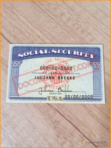 Social Security Card Template 112