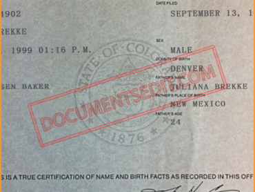 Colorado Birth Certificate Template 2