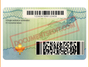 DocumentsEdit - Canada Nova Scotia Driving License Template PSD V22