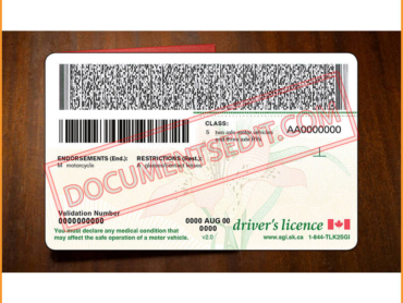DocumentsEdit - Canada Province Saskatchewan Driving License Template PSD1