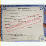 Missouri Birth Certificate Template