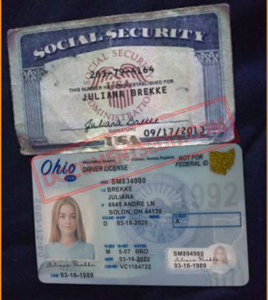 SSN and Ohio Driver License