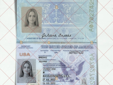 USA Passport Template