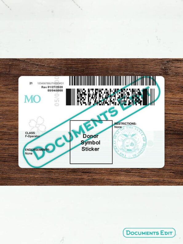 DocumentsEdit Missouri Driving License PSD Template New V2 3
