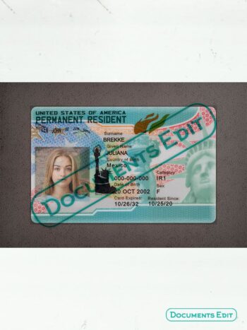 DocumentsEdit USA Permanent Resident Card PSD Template V3 4 min